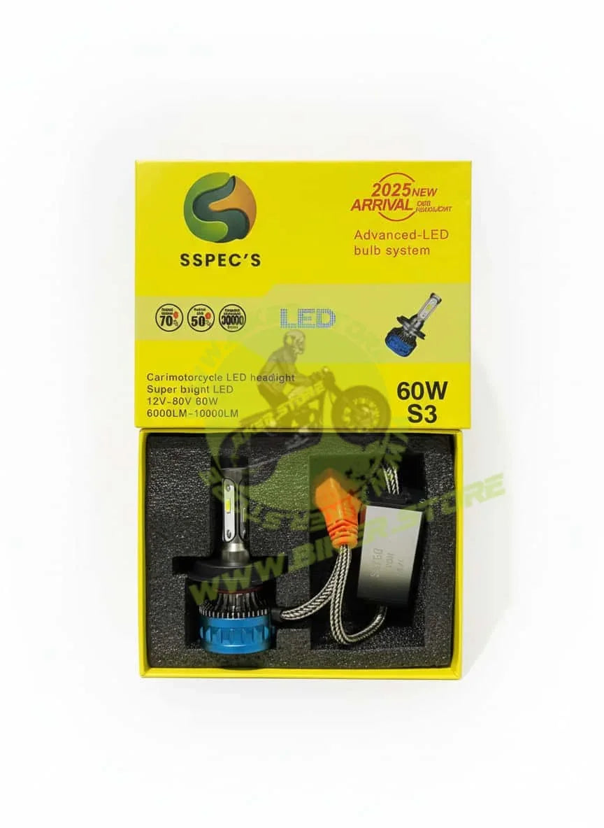 SSPEC 60W H4 Advanced LED Headlight Bulb System (12V-80V) (1 Year Warranty) - Biker.Store - www.biker.store