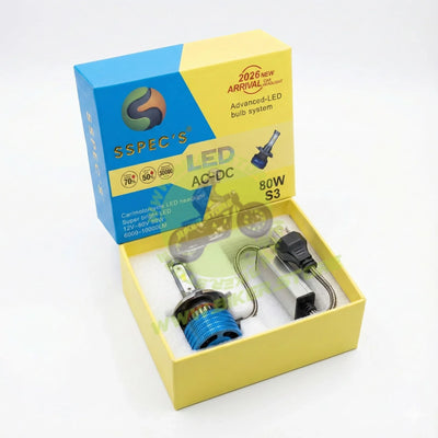 SSPEC 80W H4 LED Headlight Bulb – Universal for Car & Motorcycle - Biker.Store - www.biker.store