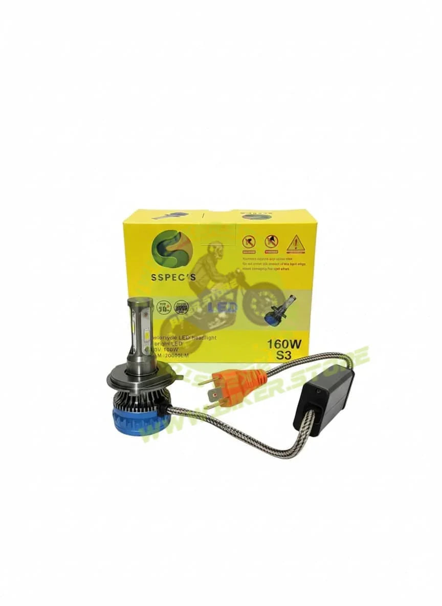SSPEC 160W H4 Ultra High Power LED Headlight Bulb System (12V-80V) (1 Year Warranty) - Biker.Store - www.biker.store