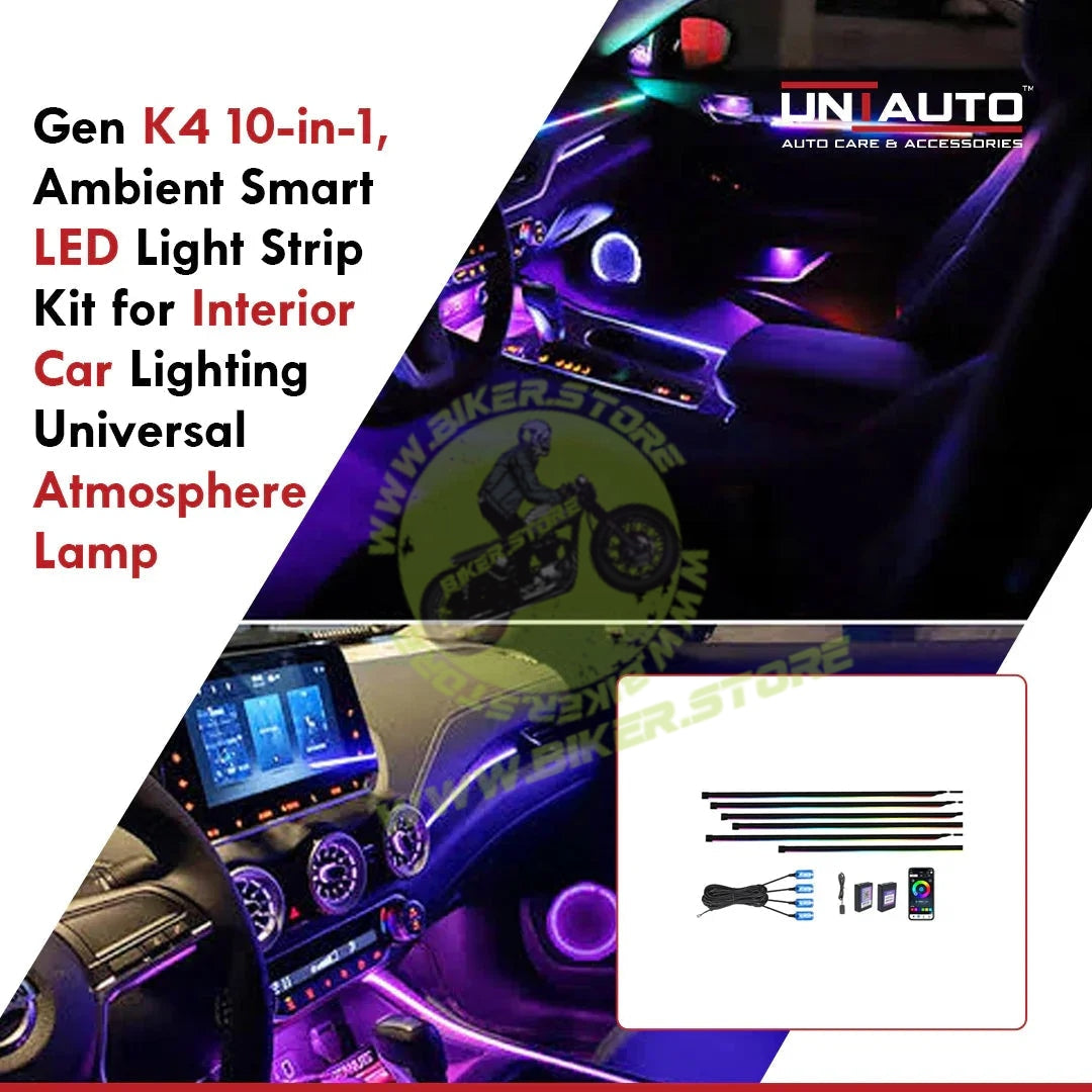 Cardi K4 Plus 7th Gen, 22-in-1 and 26-in-1 Specialized for Mahindra Thar Roxx | Ambient Smart LED Light Strip Kit for Interior Car Lighting - Biker.Store - www.biker.store