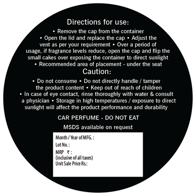Vista Aura Natural Fiber Car Air Freshener - Mystical Musk 40 g - Biker.Store - www.biker.store