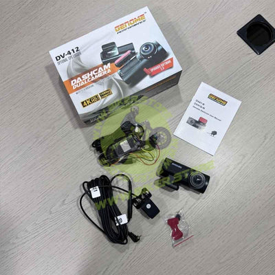 Genome Dashcam Dualcamera DV-412 4K + 1K Dual Cam GPS - Biker.Store - www.biker.store