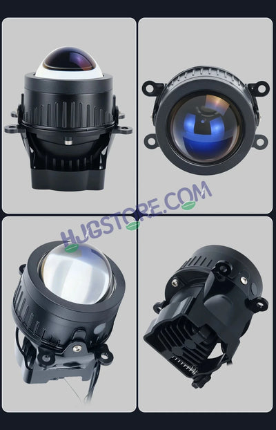 HJG 3-Inch Car Tri-Color LED Projector H-J162 Fog Lamp 2Pcs | 86W 8600LM/Pair | Direct Fit H8/H9/H11/H16 Socket | DC 12V-80V | 3200K-6500K White, Yellow, Warm White Hi/Lo | Premium Waterproof Driving Light For Car & SUV | LIU HJG H-J162 3 Inch Foglamp - Biker.Store - www.biker.store