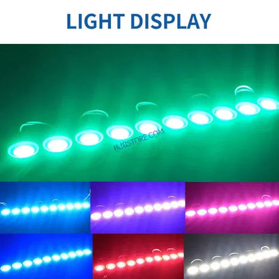 HJG Round Red Underglow PATCH LIGHTS (Front/Rear , Bike Body Lights) - PACK OF 4 - IP65 WATERPROOF DUSTPROOF SHOCKPROOF - Universal Decorative Light for all Motorbike, Car, Trucks LED (12V, 1.5 W) (Universal, Pack of 4, Red) - Biker.Store - www.biker.store