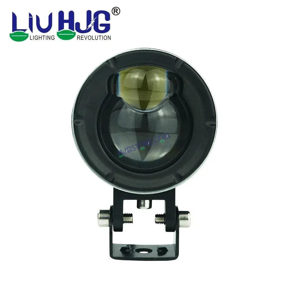 HJG P49 1124 Dual Lens 120W Foglight New Model with Power Adaptor Foglight Ultra Wide Dual Intensity LED Driving Fog Lights White/Yellow (2*60W = 120W Total) Universal For All Cars & Bikes - Biker.Store - www.biker.store