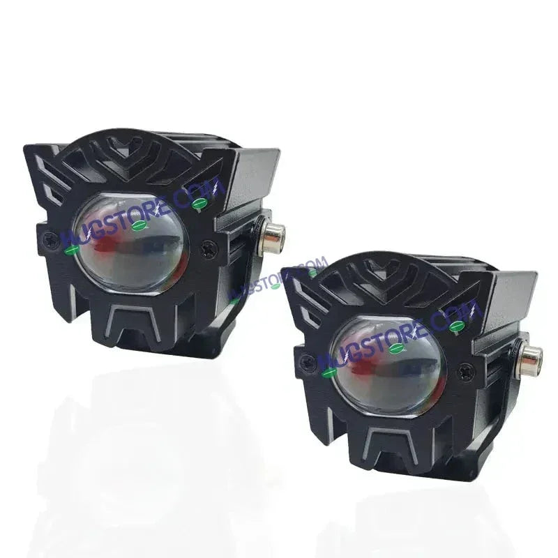 HJG New Model Backlight DRL Laser Lens Drive Devil with Red DRL Backlight DRL Mini Drive Light Red Devil Eye Light Multiple Connecting Red Yellow White Color HJG Laser Drive Backlight Devil, Red DRL, White, Yellow, Backlight DRL, Pack of 2 New Model HJG - Biker.Store - www.biker.store