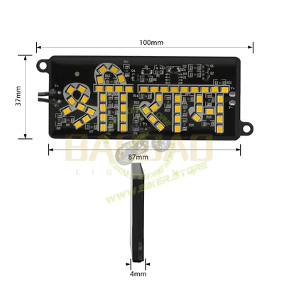 BOSS Patch Light DC12V - 24V Car/Bike/Truck Universal LED Patch Light Traffic Signs LED Arrow Light Signal Board Boss Arrow Sign LED Light for Truck Car - Biker.Store - www.biker.store