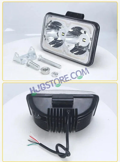HJG W09 5x7" Classic Square Foglight Headlight 51W 6.5" Foglight White/Yellow DRL Dual LED Foglight Amber/White DRL White Light 51W Foglight Ultra Wide Dual Intensity LED Driving Fog Lights Universal For All Cars & Bikes LIU HJG Classic W09 6.5 Inch Fog - Biker.Store - www.biker.store