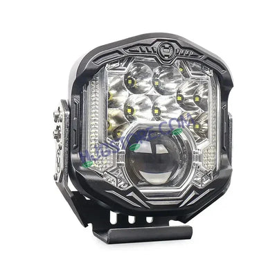 HJG GodsEye Side Shooter 1 LED with 8 CREE LED White/Red Off Road 7 inch 95W LED Headlight Spot Light Fog Light Universal For Bike, Truck, Jeep, Car Bike Led Headlights LED Fog Lights For Motorcycle Car SUV Lights, Pack of 1 LIU HJG GodsEye Side Shooter - Biker.Store - www.biker.store