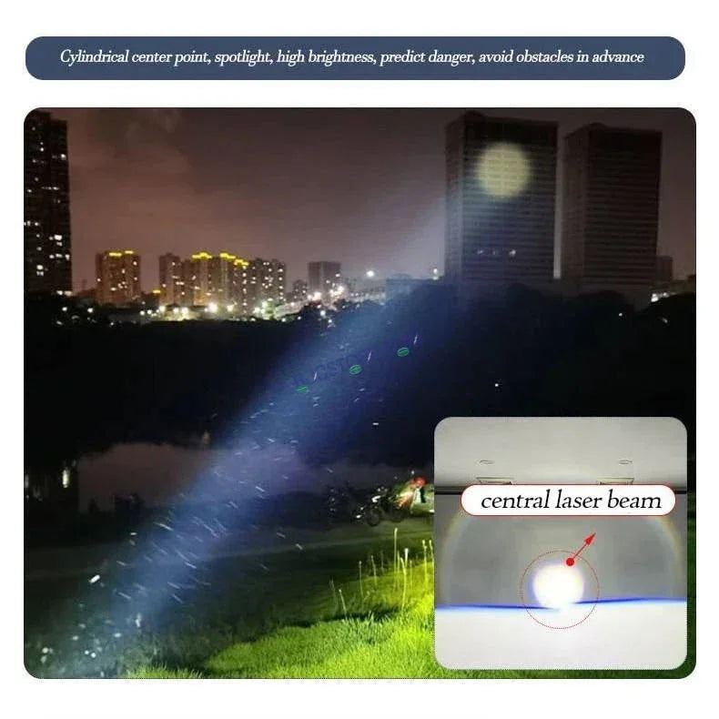 HJG 3 Inch Bi LED Car Projector 140W H8/H9/H11/H16 Foglight with Laser Spot and Wide Spread Red DRL/White/Yellow/Warm White Light 140W Foglight Ultra Wide Dual Intensity LED Driving Fog Lights 3000K/4300K/6500K Universal For All Cars & Bikes H8/H9/H11/H16 - Biker.Store - www.biker.store