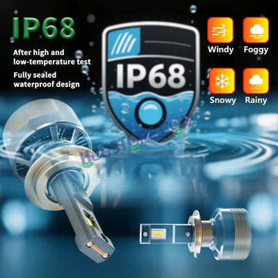 HJG AI Bulb H4 App Control 200W H4 Adjustable Beam Color Adjustable Brightness LED Bulb AC/DC Headlight White/Yellow/Warm White/Flash Beam 200W for Bike Car LED Light H4 Hi/Lo Beam Headlight 12V/24V for Bike/Car, LIU HJG AI Bulb Pack of 2, H4 Socket - Biker.Store - www.biker.store