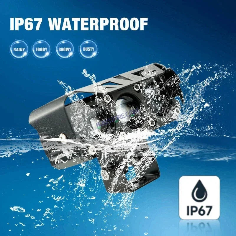 HJG Future Eyes 3 Lens Foglight with Wiring Harness Kit 120W 3 Lens Projector Lens Fog Light 120W Foglight Ultra Wide Dual Intensity LED Fog Lights White/Yellow Universal For All Cars & Bikes LIU HJG Future Eyes 3 Lens Foglight with Wiring Harness Kit - Biker.Store - www.biker.store