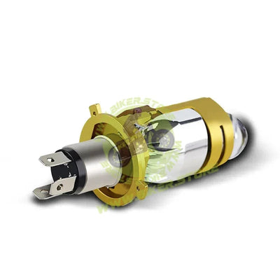 RTD LED Projector Headlight Bulb, H4 Dual Lens Design, High/Low Beam, (set of 1), Gold And Red Dual Projector LED H4 High Power 45W 4500LM H4 LED Perfect Light Beam High Low Beam 9-60V for car & motorcycle - Biker.Store - www.biker.store