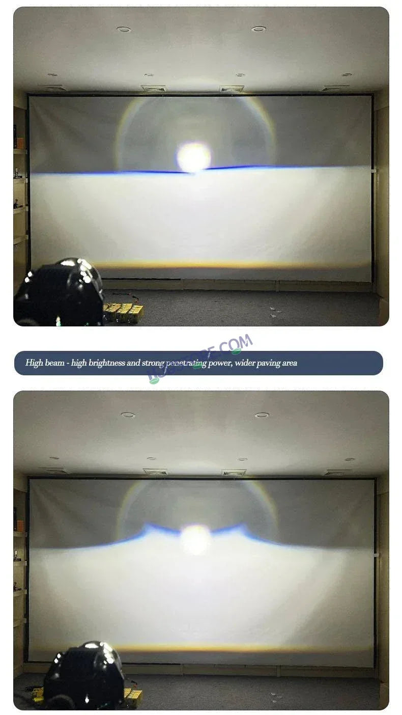 HJG 3 Inch Bi LED Car Projector 140W H8/H9/H11/H16 Foglight with Laser Spot and Wide Spread Red DRL/White/Yellow/Warm White Light 140W Foglight Ultra Wide Dual Intensity LED Driving Fog Lights 3000K/4300K/6500K Universal For All Cars & Bikes H8/H9/H11/H16 - Biker.Store - www.biker.store