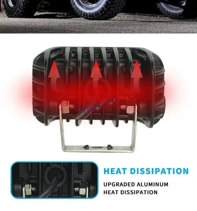 HJG 2 LED CREE 4 Inch Fog Light 100W 20000 Lumens Fog Light 2 LED CREE 2pc Foglight Spread Light Fog 100W with 20000 Lumens Brightness Foglight Ultra Wide Intensity LED Fog Lights 2 LED CREE (100W) Universal For All Cars & Bikes LIU HJG 2 LED CREE 4 Inch - Biker.Store - www.biker.store