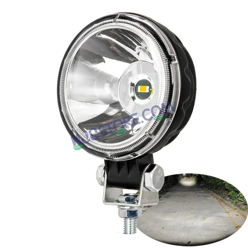 HJG W12 3 Inch Round Classic Foglamp 3 Inch Round Foglight White LED Foglight Ultra Wide Spread White Light Foglight Ultra Wide High Intensity LED Driving Fog Lights Universal For All Cars & Bikes LIU HJG Classic W12 3 Inch Round Shape Foglight - Biker.Store - www.biker.store