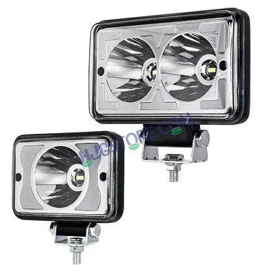 HJG W10 5x6" Classic Square Foglight Headlight 31W 6 Inch Foglight White/Yellow DRL Dual LED Foglight Amber/White DRL White Light 31W Foglight Ultra Wide Dual Intensity LED Driving Fog Lights Universal For All Cars & Bikes LIU HJG Classic W10 5x6 Inch Fog - Biker.Store - www.biker.store