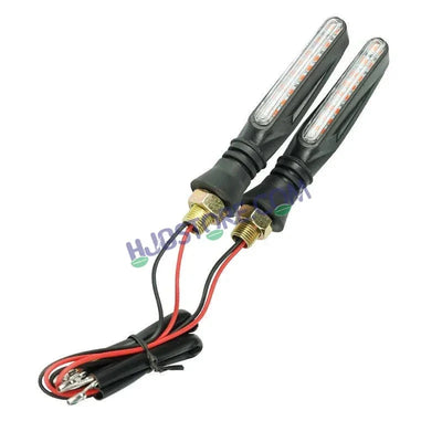 HJG KTM Slim Indicator Yellow Bike Turn Signals Waterproof Flexible Blinker Bright LED Indicators Universal For All Bike Models Motorcycle Turn Signal Lights LIU HJG KTM Slim Yellow Indicator, Universal for All Bikes & Motorcycles, Pack of 2 - Biker.Store - www.biker.store