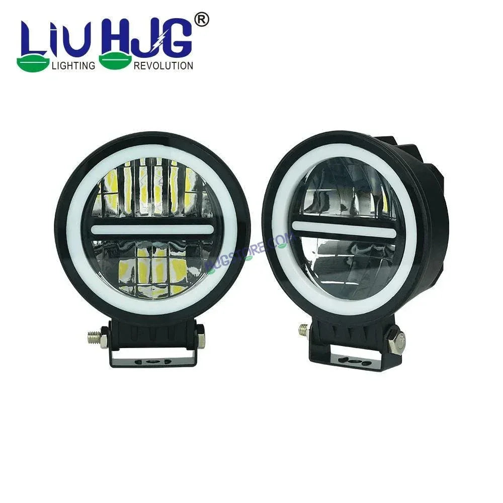 HJG Minus Foglight Foglamp Original 140W MINUS LIGHT Dual Color Yellow/White LED Fog Lights with Yellow Filter Cap for Bikes, Cars, Jeeps - Biker.Store - www.biker.store