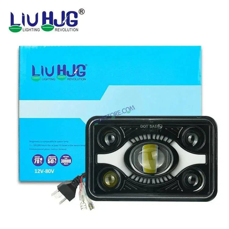 HJG DOT Approved High Beam LED Headlamp High Brightness 4x6 Inch Rectangular LED Headlight 231214 HJG - Biker.Store - www.biker.store
