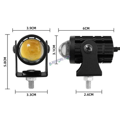 HJG Mini Devil Spot Light with Red DRL, White, Yellow Light Car Motorcycle Truck Off Road 20w Spot Fog Lights Driving Spotlight HJG Original Spot Light Fog light Devil Mini Drive, Pack of 2 - Biker.Store - www.biker.store