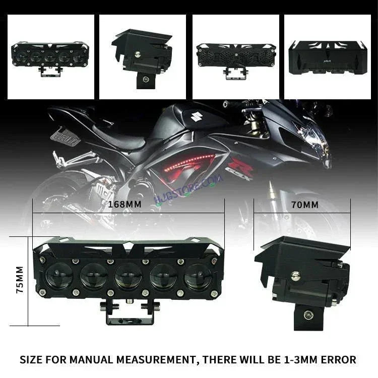 HJG Future Eyes 5 Lens 150W 5 Lens MEGA DRIVE Fog Light For Bike/Car/Thar/Jeep ( Cool White, 75W each * 2 = 150W Total ) - Pack of 2 Future Eyes 5 Lens - Biker.Store - www.biker.store