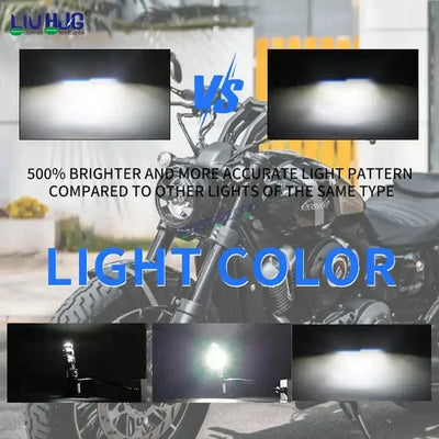 HJG Y6 Slim Projector Lens H4 LED Bulb 50W HJG Y6 Projector Light Lamp H4 LED Mini Projector Lens with Fan for Bike Bulb 5000LM Conversion Kit Hi/Lo Beam Headlight 12V/24V for Motorcycle/Car/SUV, Set of 1, White - Biker.Store - www.biker.store