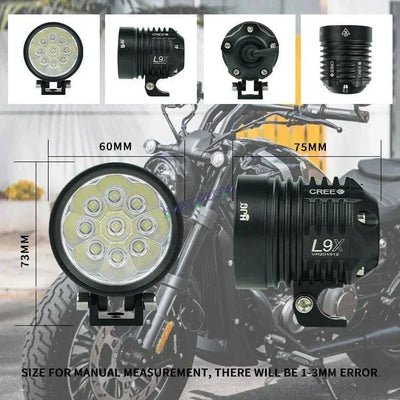 HJG KZ30 Torch 120W Foglight Foglamp HJG Car Accessories Led Headlights Mini Driving Lights Led Fog Lights For Motorcycle Lights, Set of 2 - Biker.Store - www.biker.store