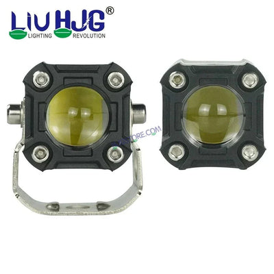 HJG Mini Drive 80W with Red DRL Mini Drive Light Red Devil Eye Light Multiple Connecting Red Yellow White Color - Biker.Store - www.biker.store
