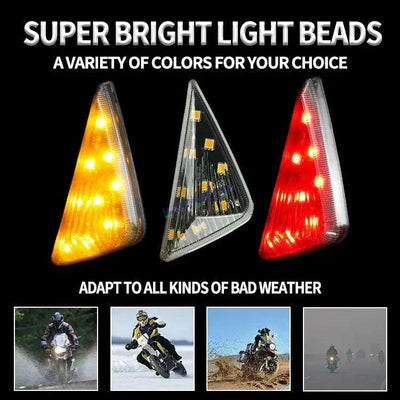 HJG R15 Indicator Waterproof Flexible Blinker Bright LED Indicators Universal For All Bike Models Motorcycle Turn Signal Lights HJG Indicator with DRL R15 Indicator - Biker.Store - www.biker.store