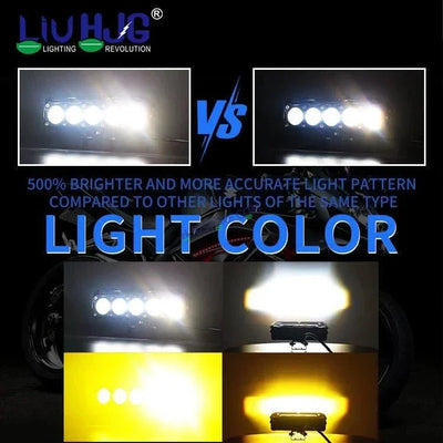 HJG Future Eyes 5 Lens 150W 5 Lens MEGA DRIVE Fog Light For Bike/Car/Thar/Jeep ( Cool White, 75W each * 2 = 150W Total ) - Pack of 2 - Biker.Store - www.biker.store