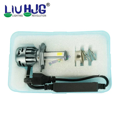 HJG M3 Mini 60W White/Yellow H4 Dual Beam New Model LED Bulb AC/DC Headlight LED Bulb White/Yellow Hi/Lo 60W H4 LED for Bike Car Light H4 LED with Fan Conversion Kit Hi/Lo Beam Headlight 12V/24V for Bike/Car, Set of 1, 6000 LM 60W, White/Yellow Hi/Lo - Biker.Store - www.biker.store