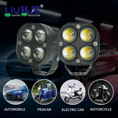 HJG 4x4 CREE LED Foglight Rectangle Mini Rgbw 12v Modular Offroad Led Pods Laser Rgb 3 Inch Led Work Light, Set of 2 HJG Foglight - Biker.Store - www.biker.store