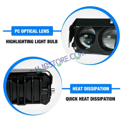HJG 5 Lens Red Blue 60W Foglight with Red Blue Flash Mode 5 Lens Projector Foglight 60W Foglight Ultra Wide Dual Intensity LED Fog Lights White/Yellow/Warm White/Flash/Red Blue DRL Universal For All Cars & Bikes LIU HJG 5 Lens Red Blue 60W Foglight 1pc - Biker.Store - www.biker.store