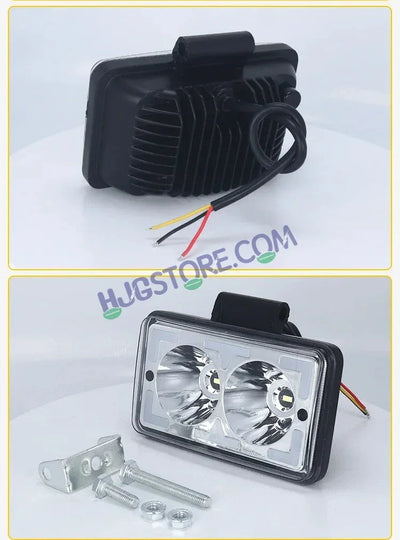HJG W10 5x6" Classic Square Foglight Headlight 31W 6 Inch Foglight White/Yellow DRL Dual LED Foglight Amber/White DRL White Light 31W Foglight Ultra Wide Dual Intensity LED Driving Fog Lights Universal For All Cars & Bikes LIU HJG Classic W10 5x6 Inch Fog - Biker.Store - www.biker.store
