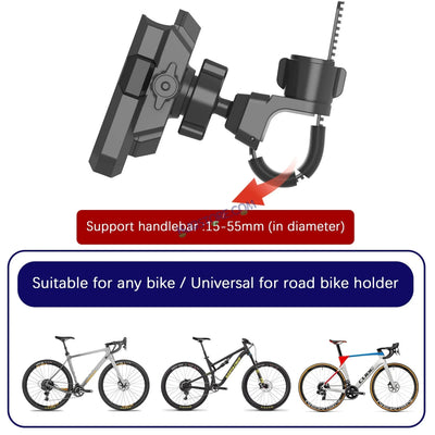 HJG Compact Pro 7579 Type-C Shockproof Mobile Holder with Jaw Grip Damper Anti Vibration with Type-C USB Charger for Bike, Two Wheelers Universal HJG Mobile Holder Pro 7579 Anti-Shake Anti-Theft Zero Vibration Shockproof Mobile Holder with Type-C Charger - Biker.Store - www.biker.store
