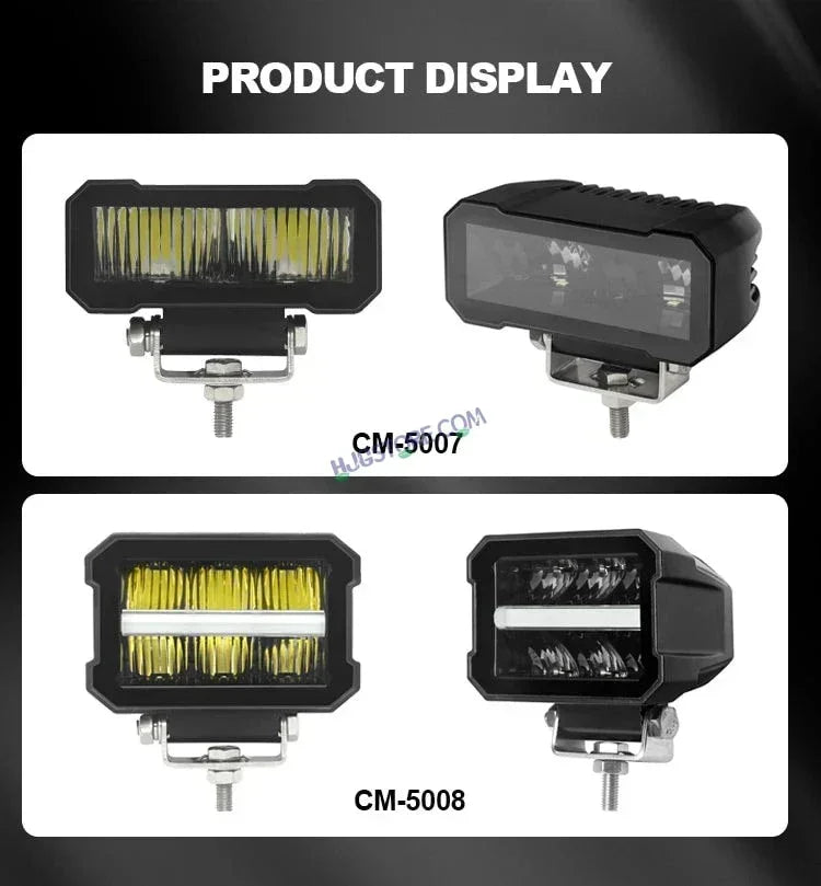 HJG W26 Bezelless Blade 2pc CREE Lens Foglight 120W Square Edge W26 Bezelless Blade 2pc Foglight 120W Foglight Ultra Wide Intensity LED Foglight White CREE Spread Foglight (120W) Universal For All Cars & Bikes LIU HJG W26 Bezelless Blade Lens Foglight 2pc - Biker.Store - www.biker.store