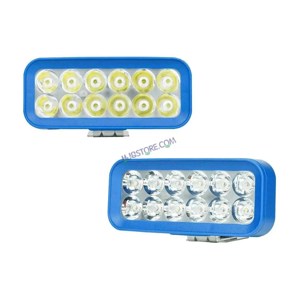 HJG 12 LED Rectangle Foglight Foglamp 3 Colour White, Warm White, Yellow HJG Foglight HJG Car Accessories Led Headlights Mini Driving Lights Led Fog Lights For Motorcycle Lights, Set of 2 - Biker.Store - www.biker.store