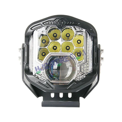 HJG GodsEye Side Shooter 1 LED with 8 CREE LED White/Red Off Road 7 inch 95W LED Headlight Spot Light Fog Light Universal For Bike, Truck, Jeep, Car Bike Led Headlights LED Fog Lights For Motorcycle Car SUV Lights, Pack of 1 LIU HJG GodsEye Side Shooter - Biker.Store - www.biker.store