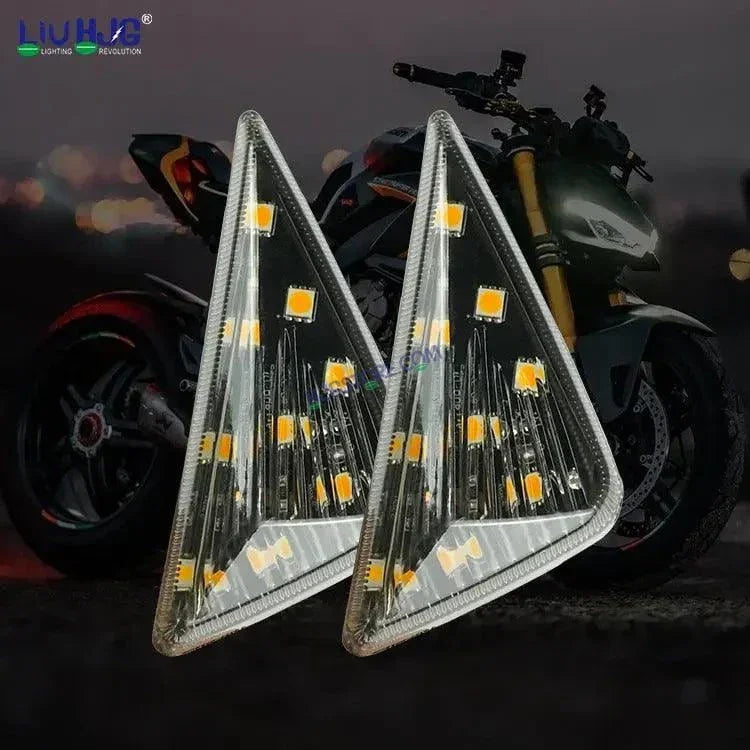 HJG R15 Indicator Waterproof Flexible Blinker Bright LED Indicators Universal For All Bike Models Motorcycle Turn Signal Lights HJG Indicator with DRL R15 Indicator - Biker.Store - www.biker.store