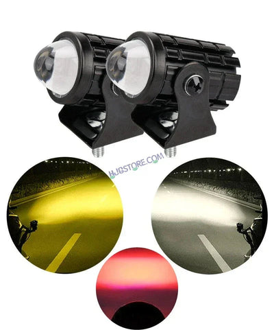 HJG Mini Spot Light Devil with Red DRL, White, Yellow Light Car Motorcycle Truck Off Road 20w Spot Fog Lights Driving Spotlight HJG Original Spot Light Fog light Devil Mini Drive, Pack of 1 - Biker.Store - www.biker.store