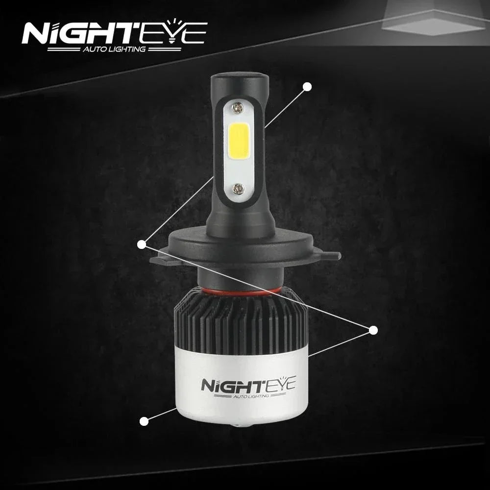 ORIGINAL NIGHTEYE H4 LED Headlight Bulb SINGLE Pc for Bike/Motorcycle/Scooter White, 45W, 1 Bulb - Type H4, 36W White Light - Biker.Store - www.biker.store