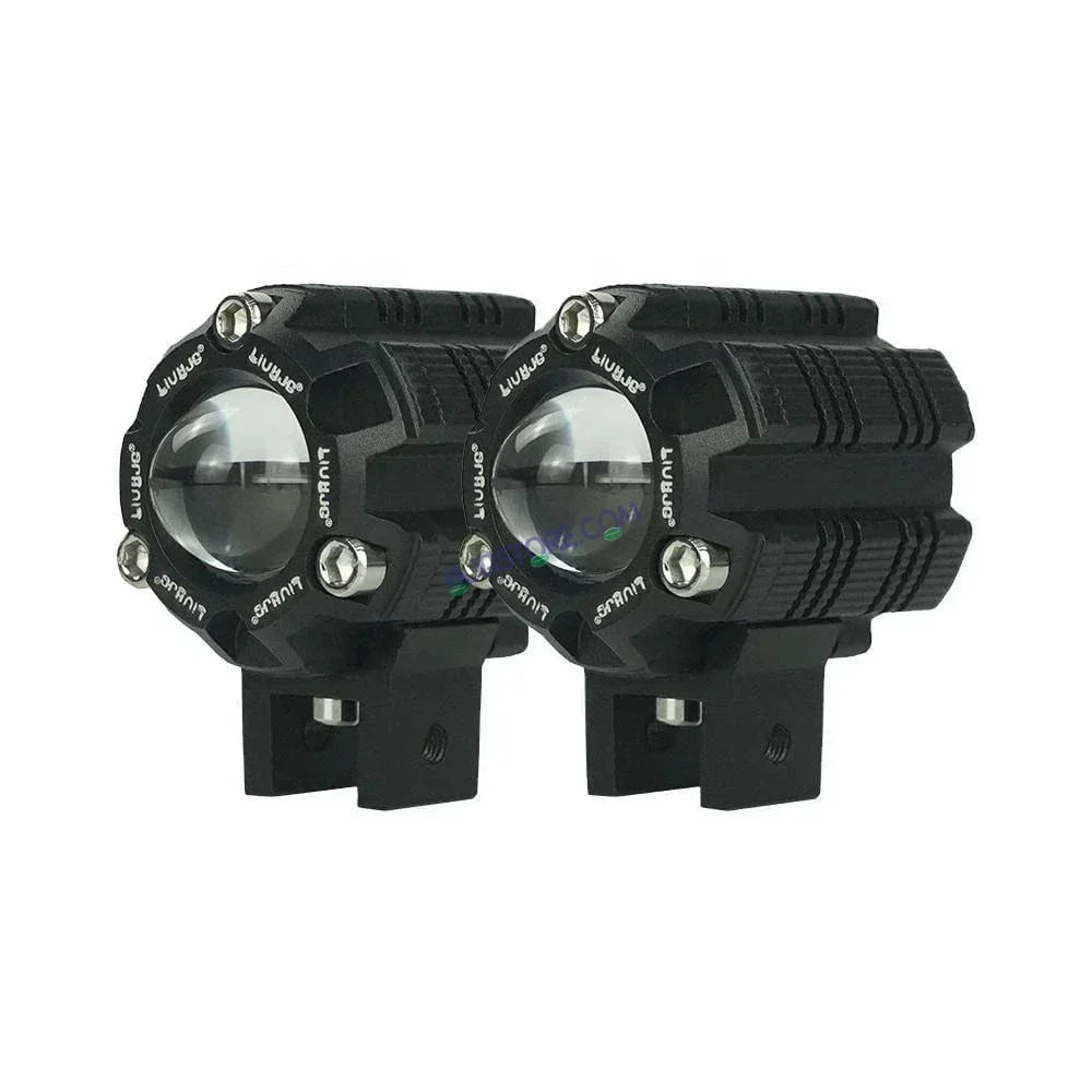 HJG Heavy Mini Drive Genuine with Canbus LED Fog Light Bulb Lamp For Cars and Motorcycles Dual Color (White & Yellow) With Cooling Fan 2Pcs with Canbus Wiring HJG Heavy Drive - Biker.Store - www.biker.store