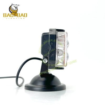 BaoBao 4 LED 30W Foglight White/Yellow/Red/Blue/Flash Mode Auxiliary Metal LED Fog Lamp Color-LED Driving Fog Light for Motorcycles Enhancing Nighttime Visibility, Universal, Pack of 1 - Biker.Store - www.biker.store