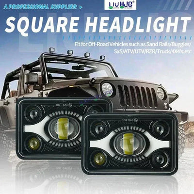HJG DOT Approved High Beam LED Headlamp High Brightness 4x6 Inch Rectangular LED Headlight 231214 HJG - Biker.Store - www.biker.store
