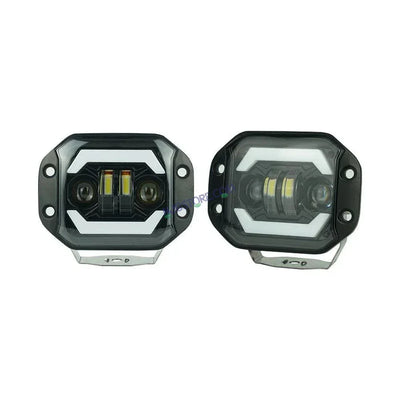 HJG New Model Lens 120W Foglight Foglamp HJG Car Accessories Led Headlights Mini Driving Lights Led Fog Lights For Motorcycle Lights, Set of 2 - Biker.Store - www.biker.store