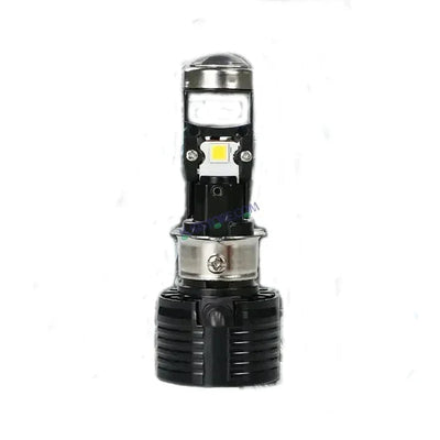HJG Y6 Slim Projector Lens H4 LED Bulb 50W HJG Y6 Projector Light Lamp H4 LED Mini Projector Lens with Fan for Bike Bulb 5000LM Conversion Kit Hi/Lo Beam Headlight 12V/24V for Motorcycle, Set of 1, White - Biker.Store - www.biker.store