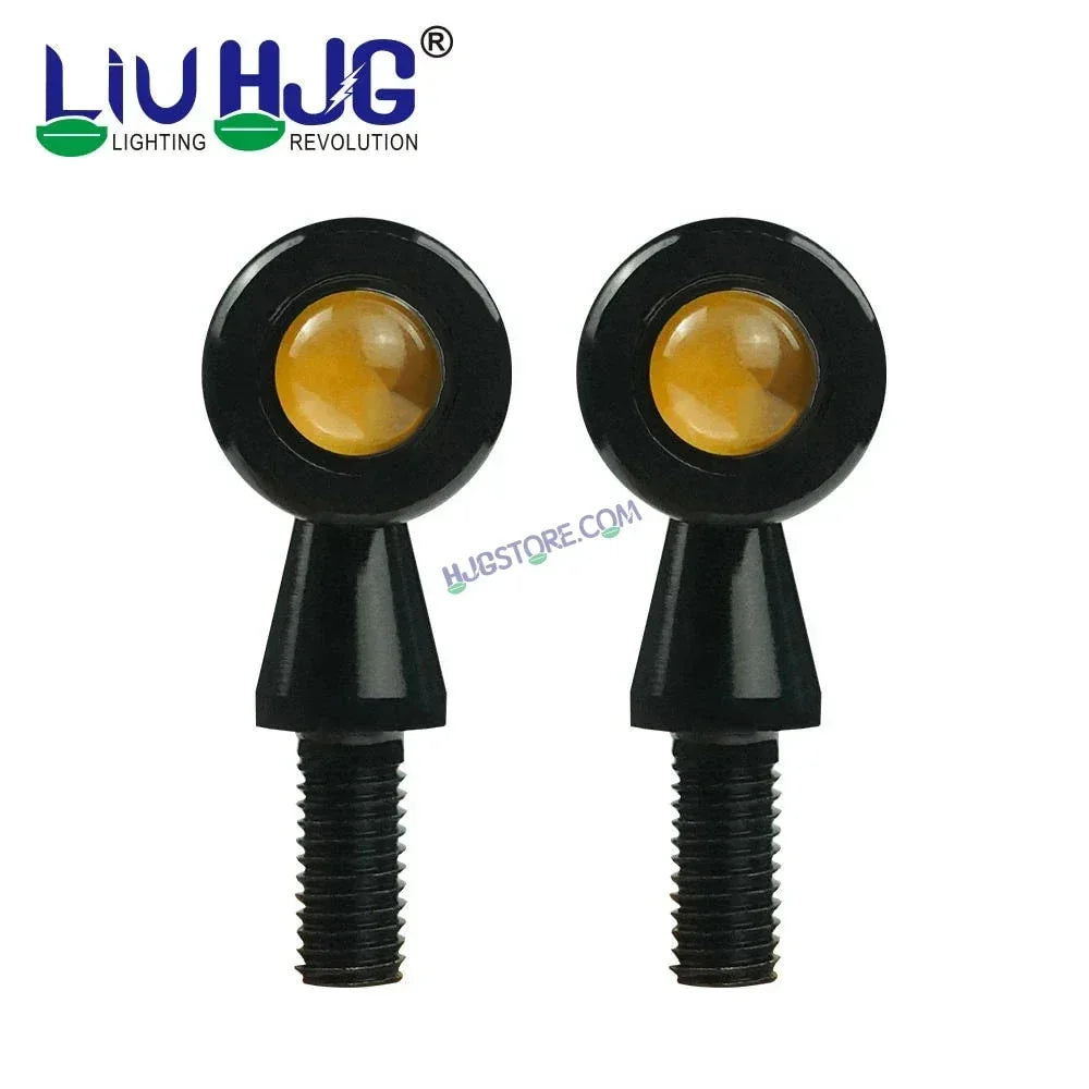 HJG Bullet Shape Turn Signal Lights Indicator Universal for All Bikes Models Turn Signal Lights Motorcycle, Pack of 2pc - Biker.Store - www.biker.store