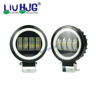 HJG Amber Clear Lens Fog light Foglight Foglamp LED Spot Light Pods Square Driving Fog Offroad Lights For Truck Car SUV ATV Car Lighting System - Biker.Store - www.biker.store