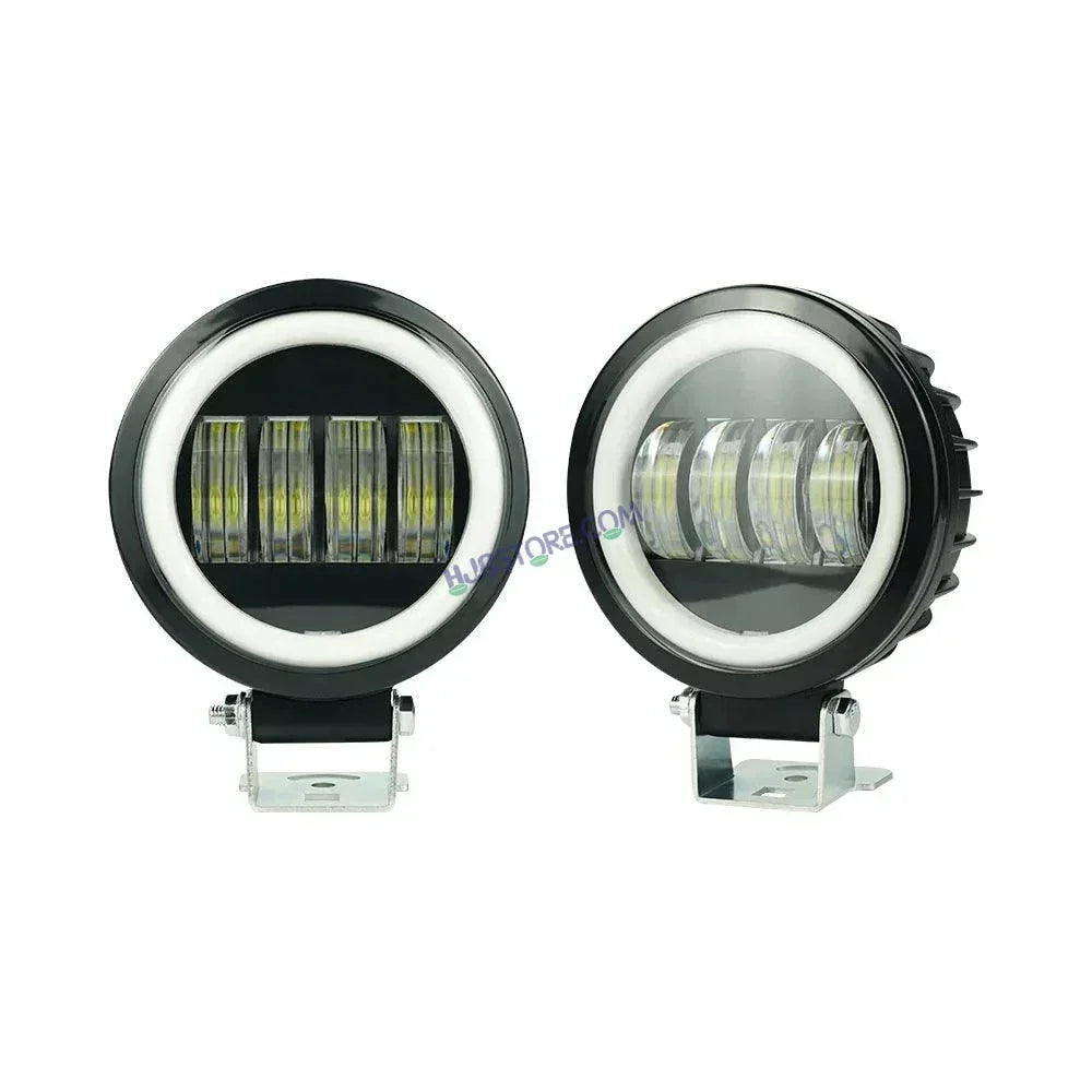 HJG Amber Clear Lens Fog light Foglight Foglamp LED Spot Light Pods Square Driving Fog Offroad Lights For Truck Car SUV ATV Car Lighting System - Biker.Store - www.biker.store